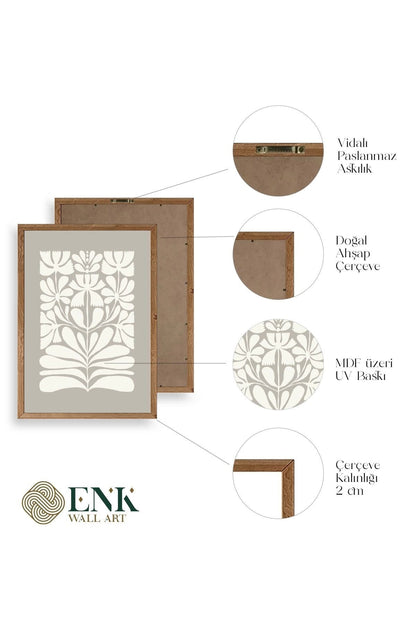 Desen Ahşap Çerçeveli Tablo 50 x 70