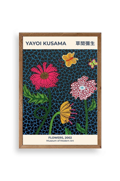 Yayoi Kusama Ahşap Çerçeveli Tablo 30 x 42