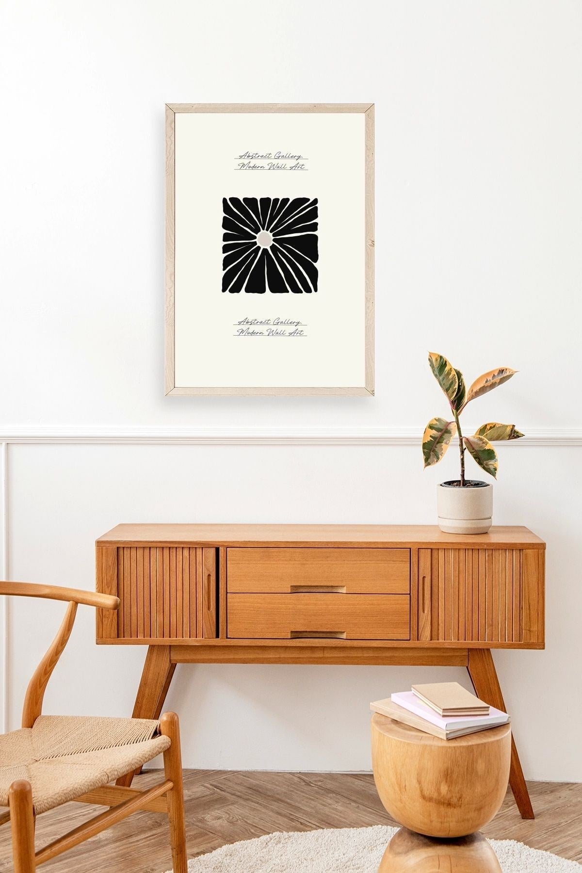 Çiçek Ahşap Çerçeveli Tablo 50 x 70