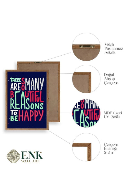 Motto Ahşap Çerçeveli Tablo 50 x 70