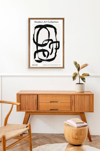 Modern Ahşap Çerçeveli Tablo 17 x 23