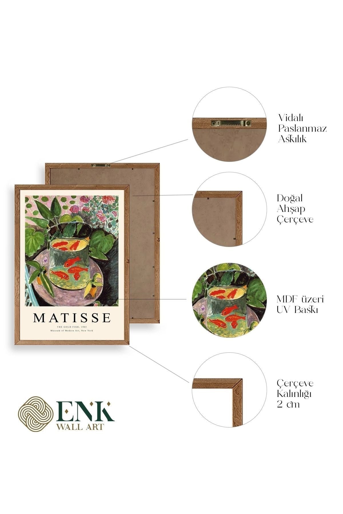 Matisse Ahşap Çerçeveli Tablo 23 x 30