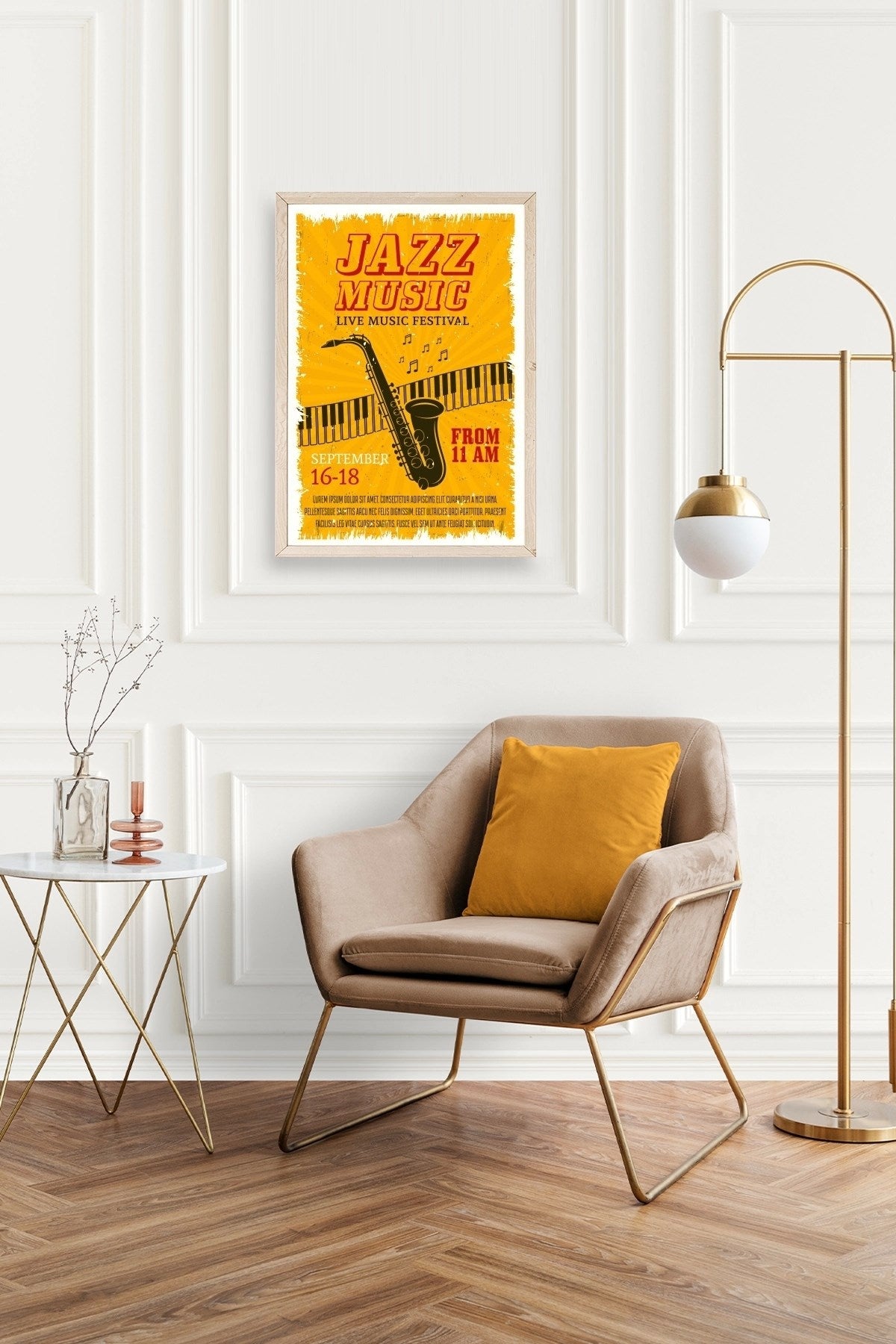 Jazz Ahşap Çerçeveli Tablo 23 x 30