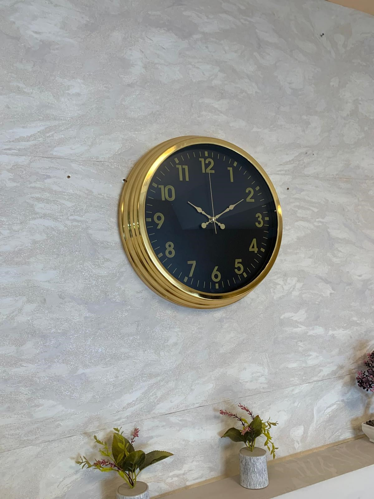 Zentime 40 Cm Gold Lüks Duvar Saati