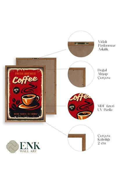 Kahve Ahşap Çerçeveli Tablo 30 x 42