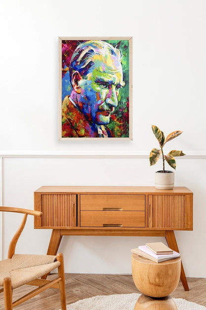 Atatürk Ahşap Çerçeveli Tablo 50 x 70