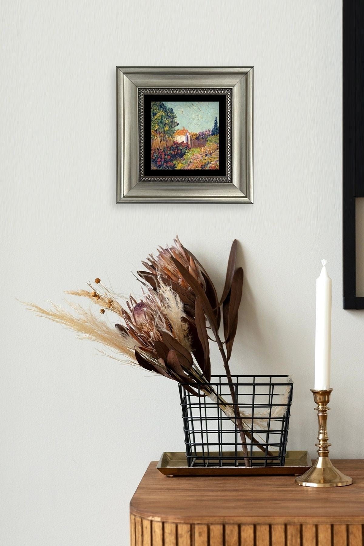 Van Gogh Çerçeveli Taş Tablo 20 cm