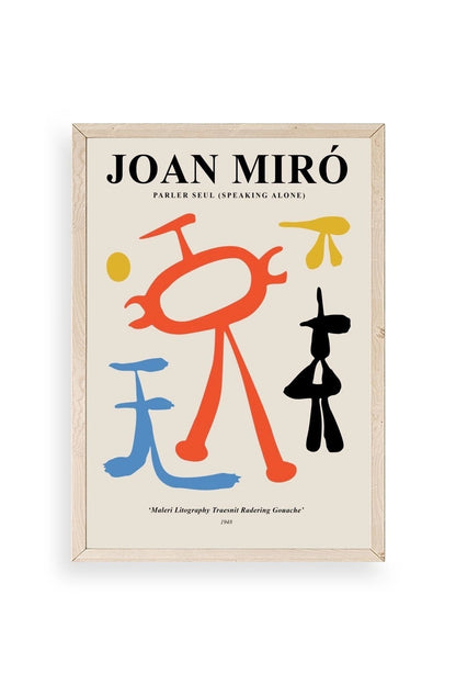 Joan Miro Ahşap Çerçeveli Tablo 23 x 30