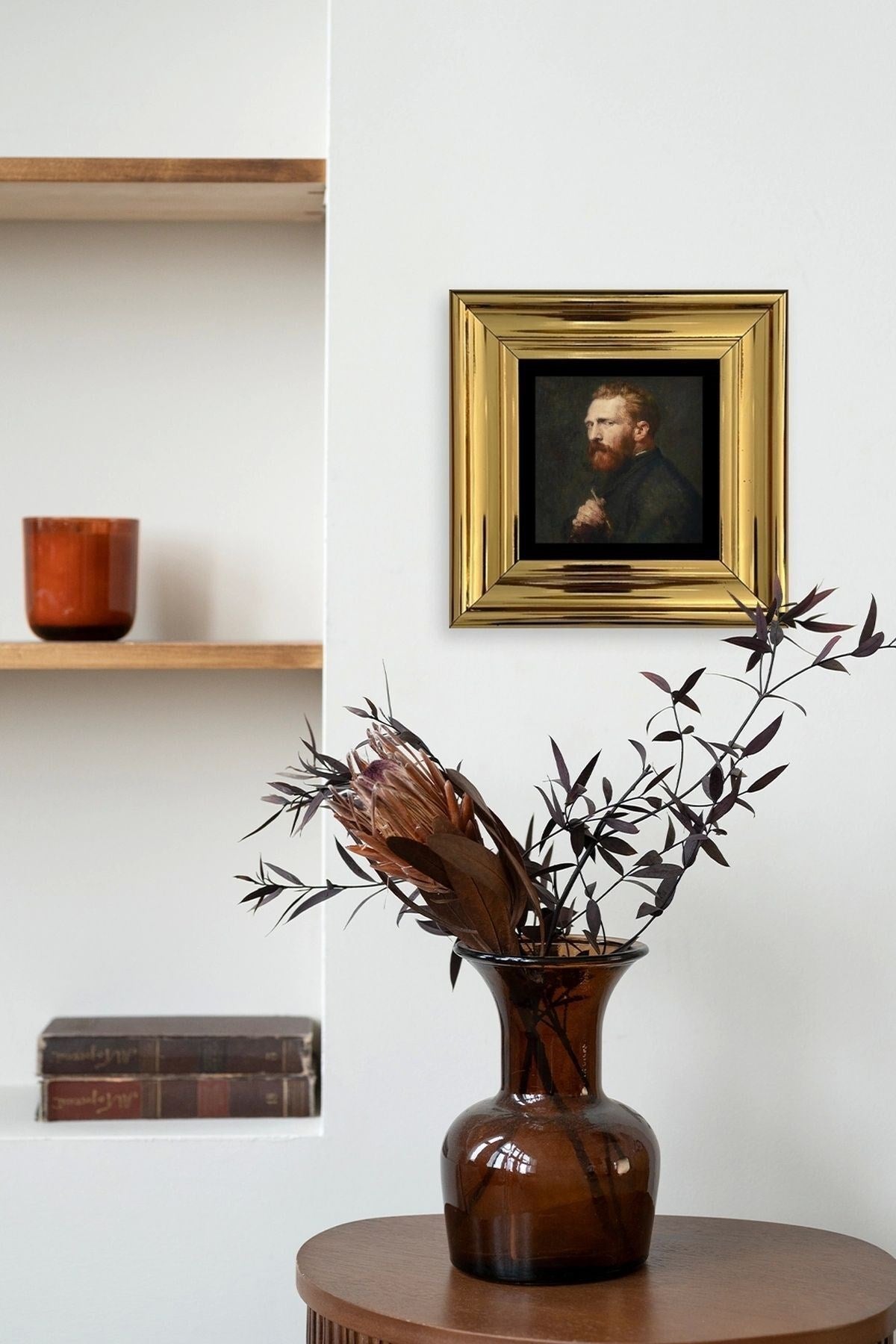 Van Gogh Çerçeveli Taş Tablo 20 cm