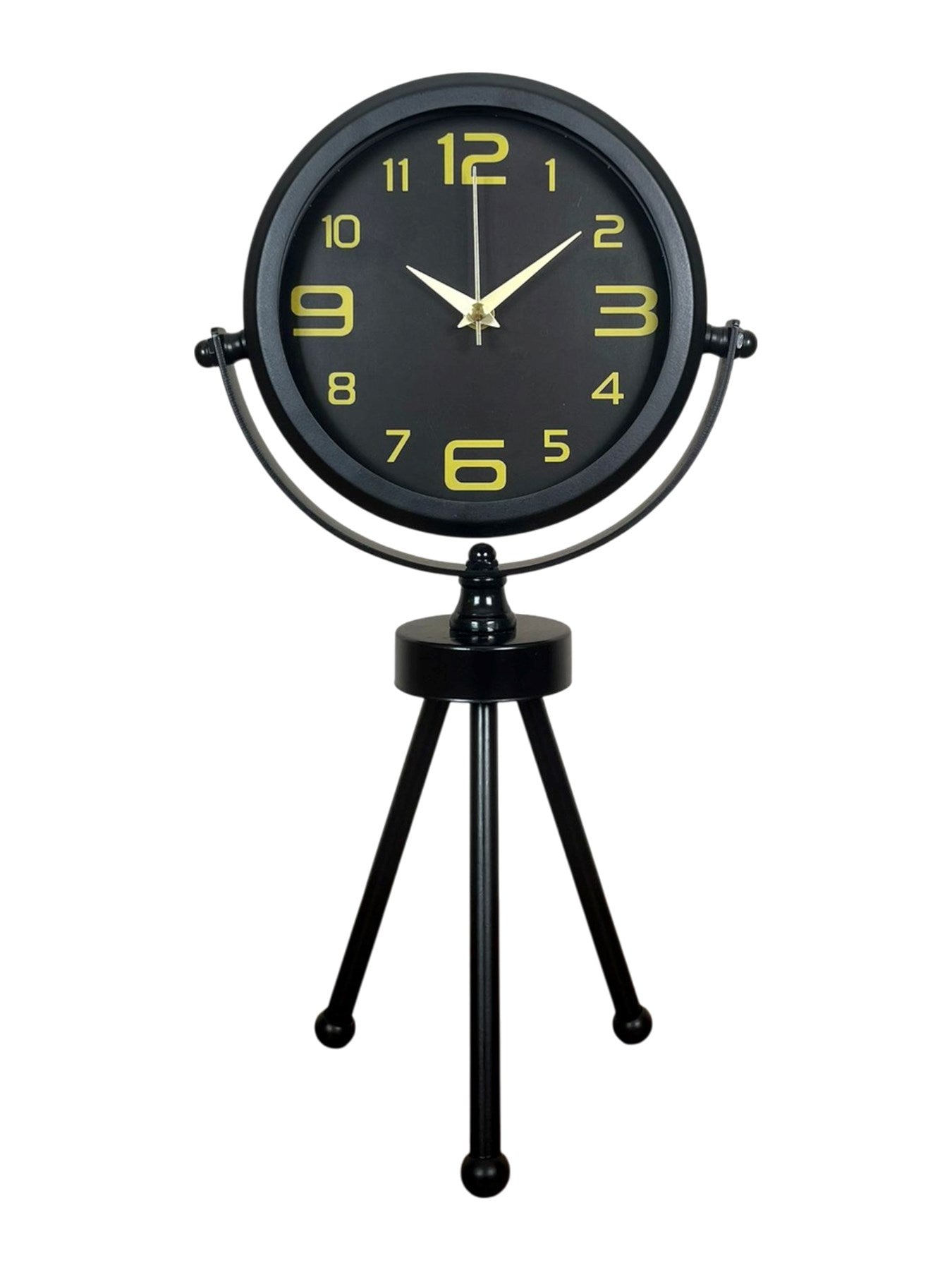 Zentime Siyah Zarif Üç Ayaklı Masa Saati