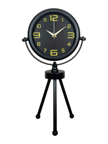 Zentime Siyah Zarif Üç Ayaklı Masa Saati