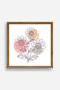Çiçek Ahşap Çerçeveli Tablo 23 x 23