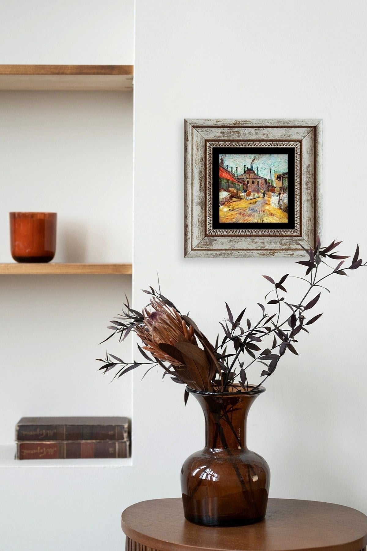 Van Gogh Çerçeveli Taş Tablo 20 cm