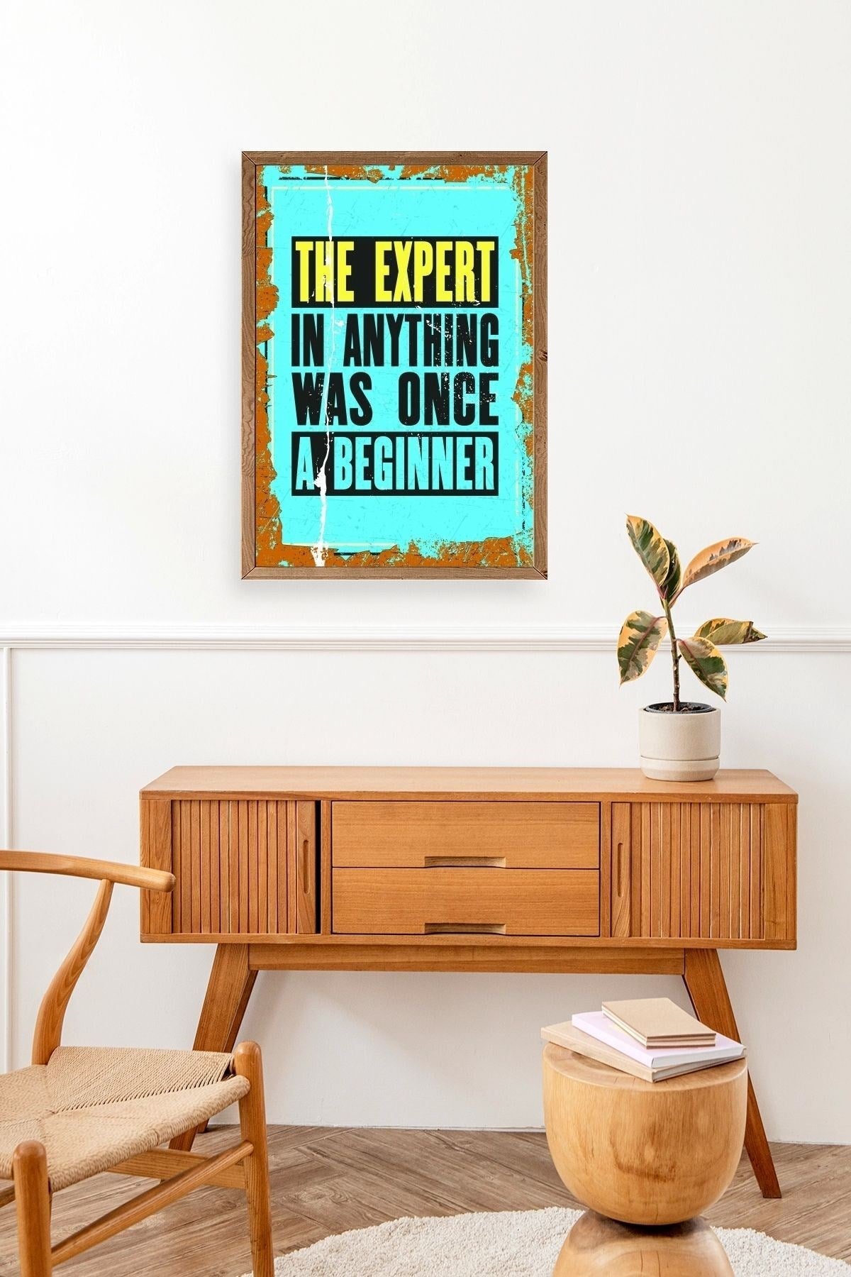 Motto Ahşap Çerçeveli Tablo 23 x 30