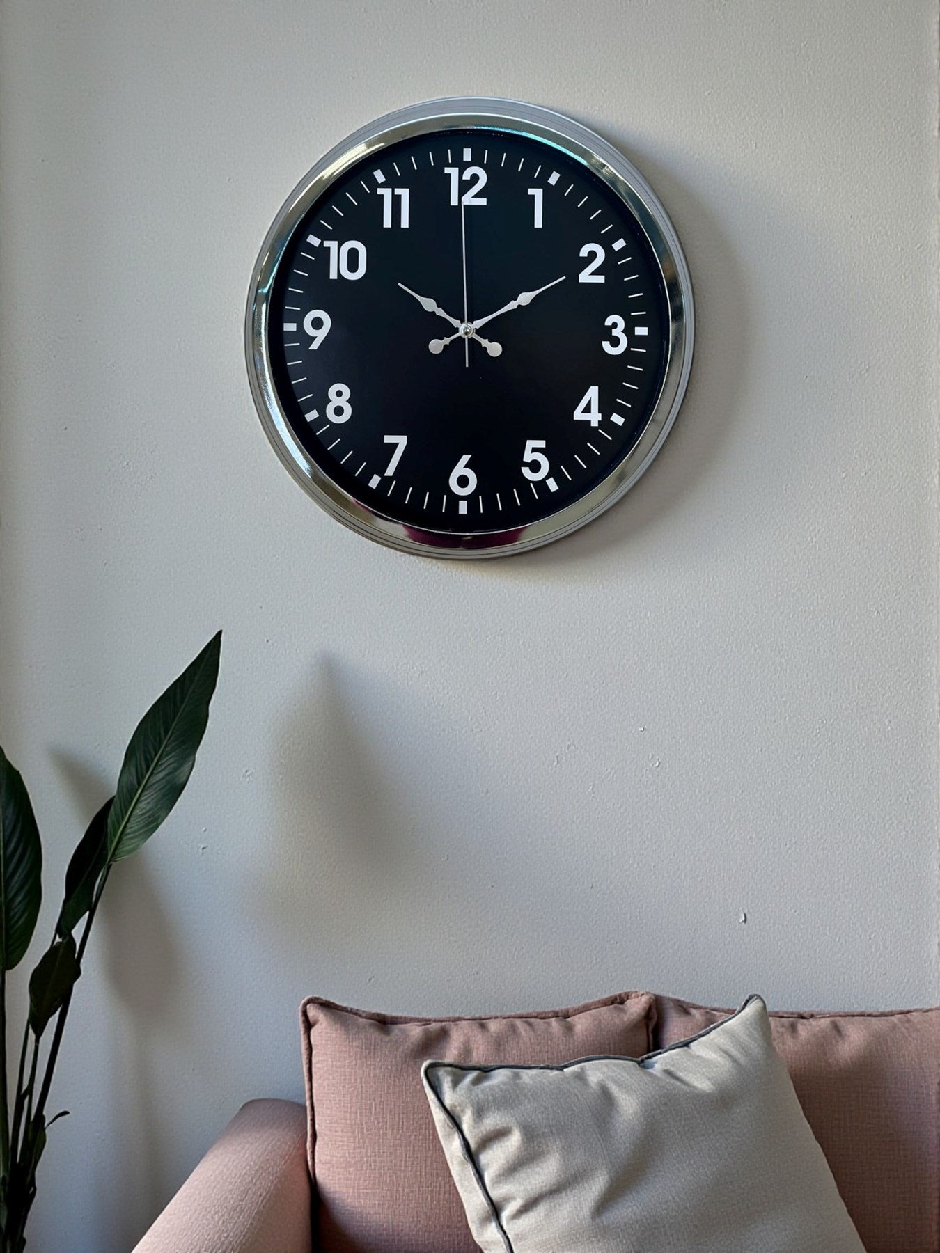 Zentime 40 Cm Krom Şık Duvar Saati