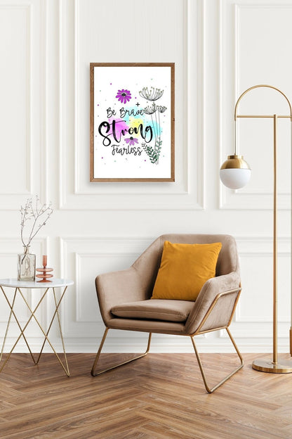 Motto Ahşap Çerçeveli Tablo 17 x 23