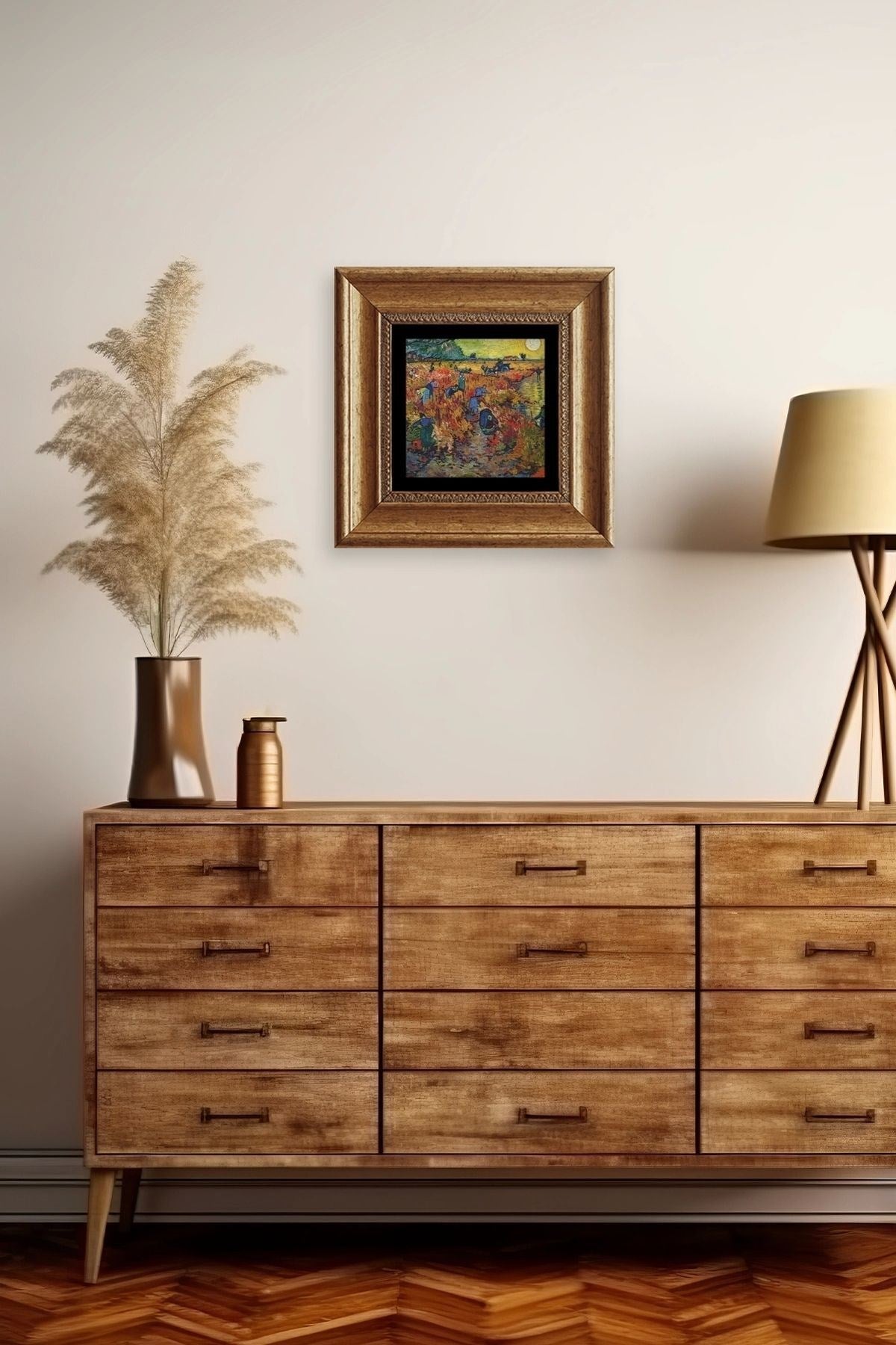 Van Gogh Çerçeveli Taş Tablo 20 cm