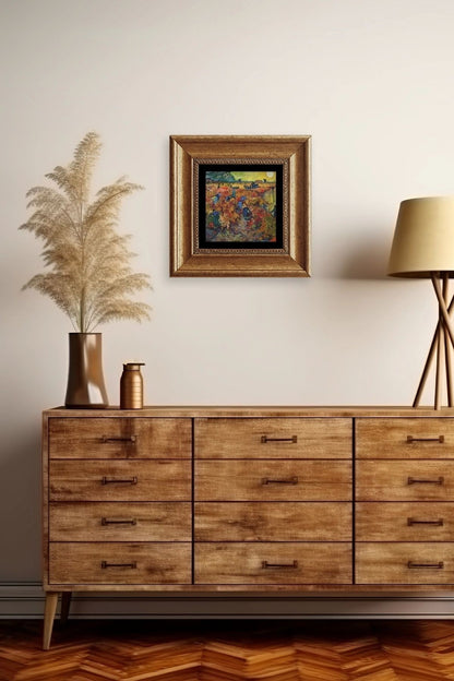 Van Gogh Çerçeveli Taş Tablo 20 cm