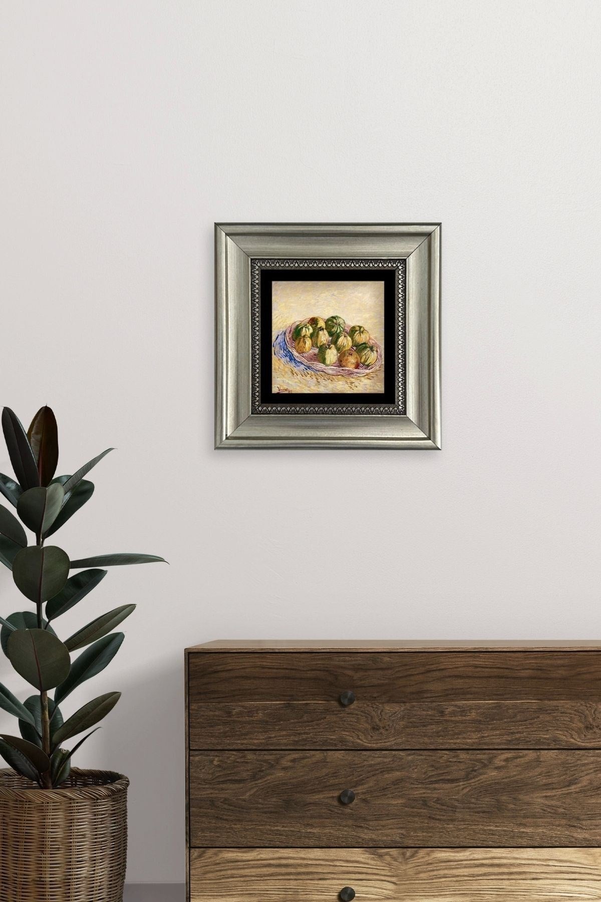 Van Gogh Çerçeveli Taş Tablo 20 cm