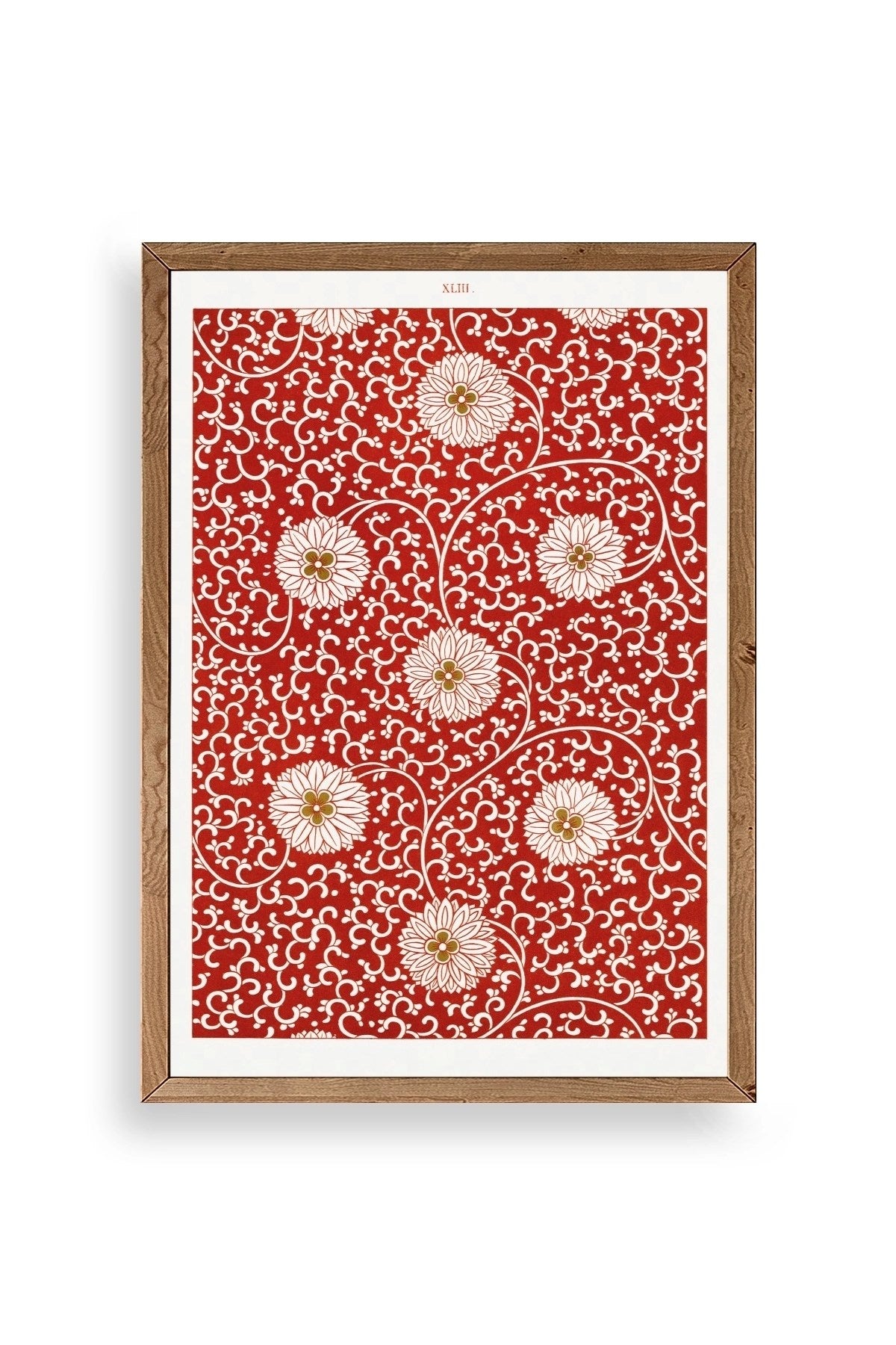 Çiçekler Ahşap Çerçeveli Tablo 50 x 70