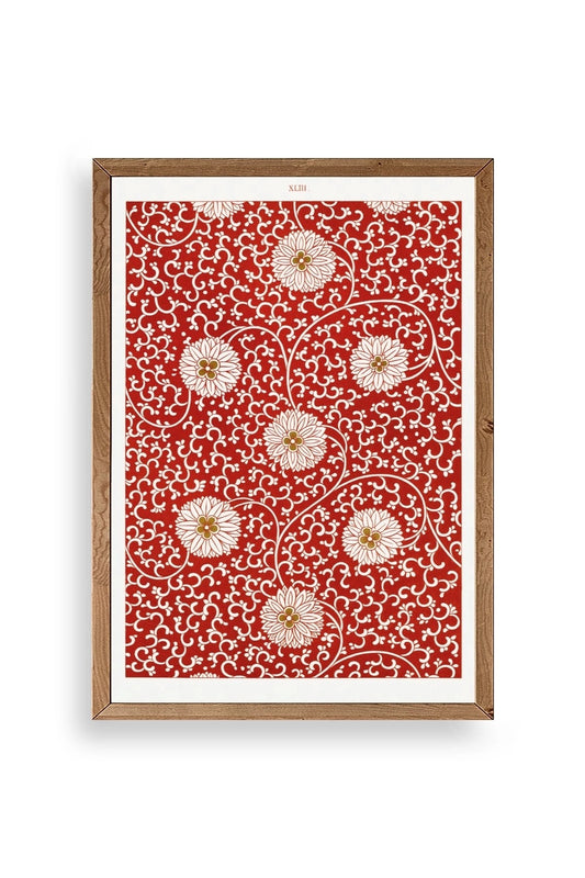 Çiçekler Ahşap Çerçeveli Tablo 50 x 70