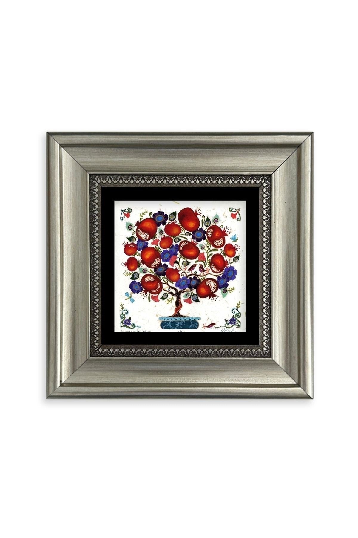 Bereket Ağacı Çerçeveli Taş Tablo 20 cm