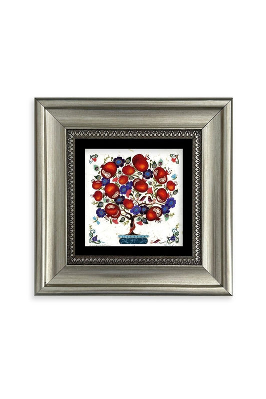 Bereket Ağacı Çerçeveli Taş Tablo 20 cm