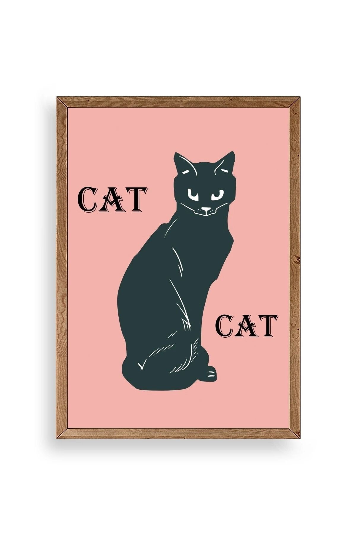 Cat Ahşap Çerçeveli Tablo 30 x 42