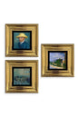 Van Gogh 3 lü Set Çerçeveli Taş Tablo 20 cm