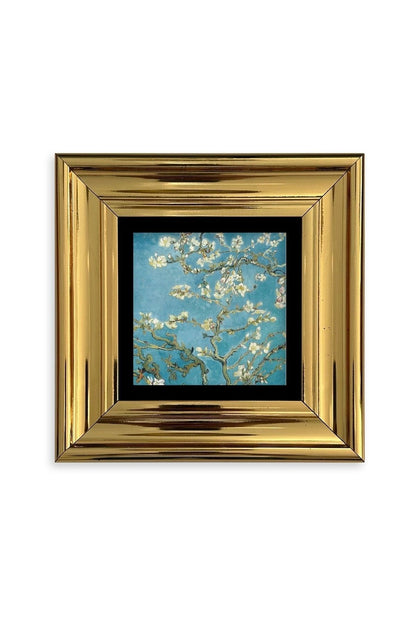 Bahar Çiçekleri Çerçeveli Taş Tablo 20 cm