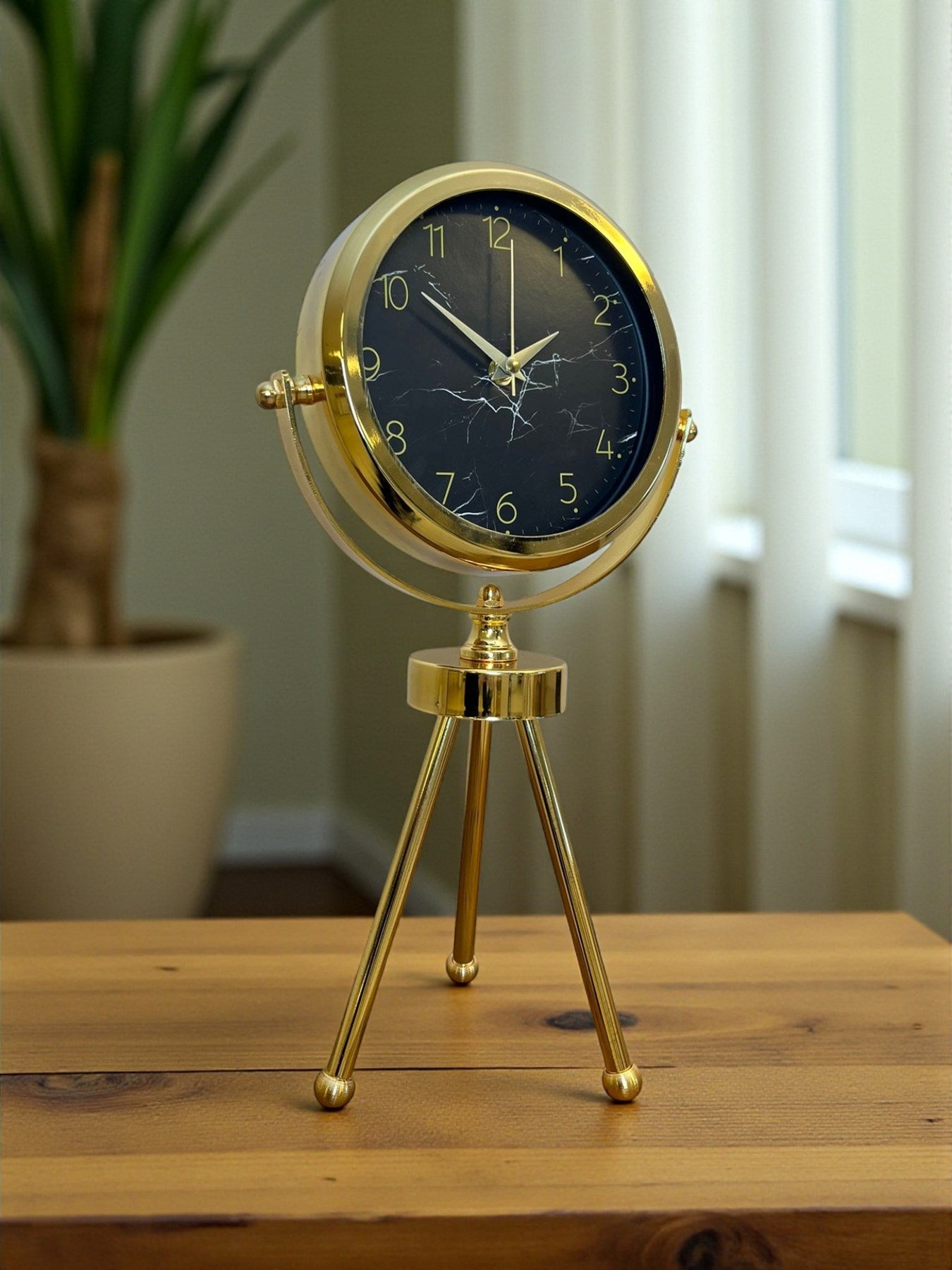 Zentime Gold Lüks Üç Ayaklı Masa Saati
