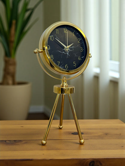 Zentime Gold Lüks Üç Ayaklı Masa Saati