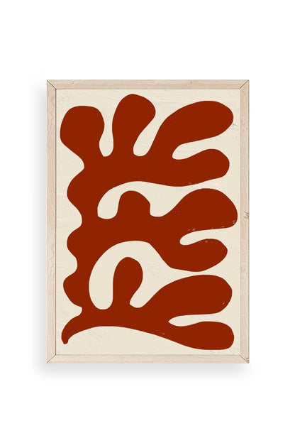 Soyut Ahşap Çerçeveli Tablo 17 x 23