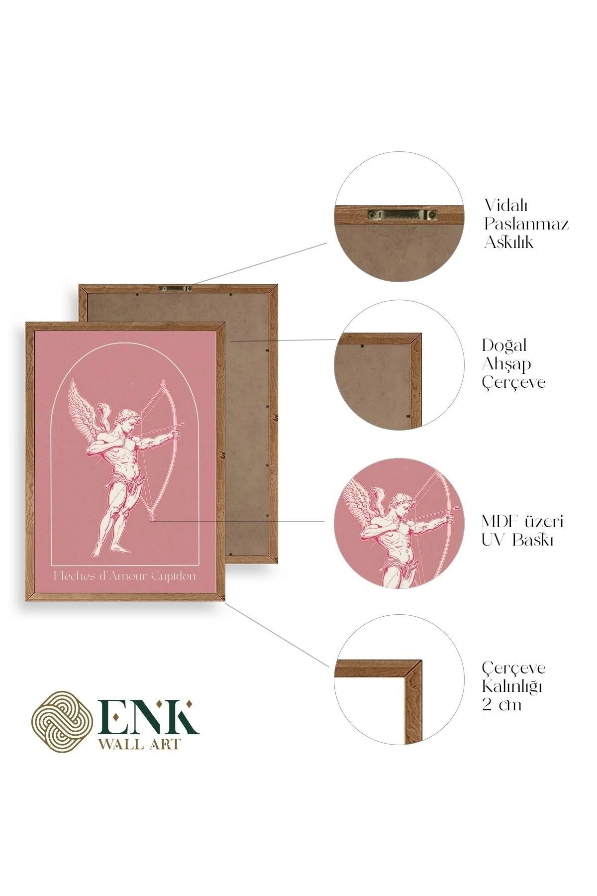 Cupid Ahşap Çerçeveli Tablo 17 x 23