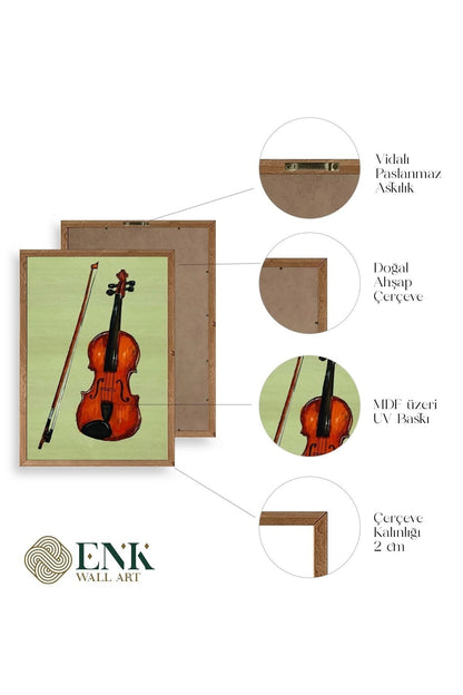 Keman Ahşap Çerçeveli Tablo 30 x 42