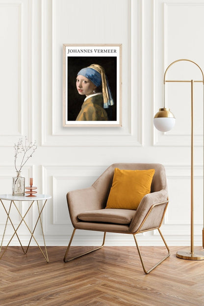 İnci Küpeli Kız Ahşap Çerçeveli Tablo 17 x 23