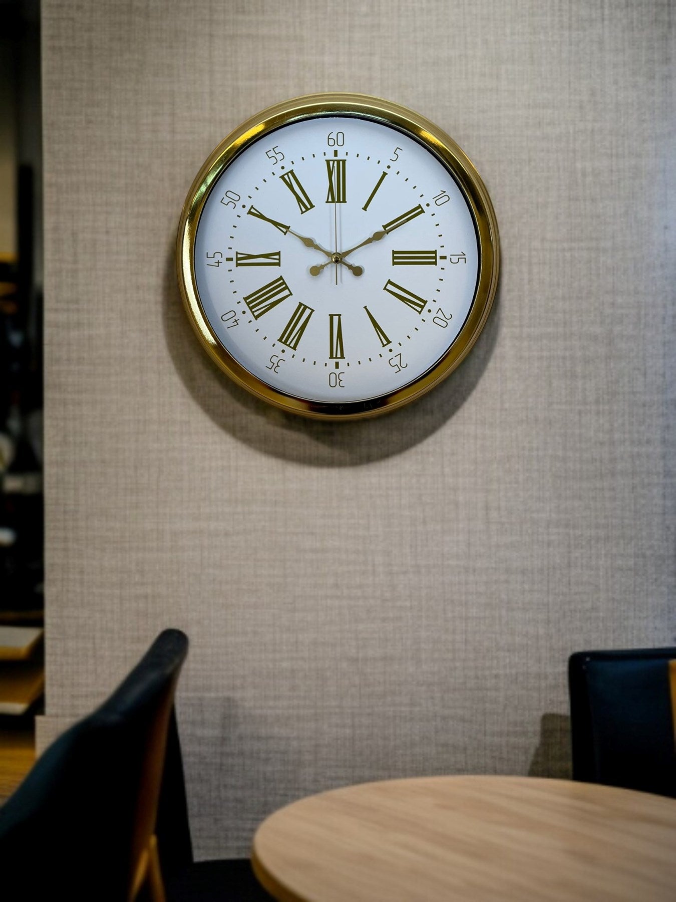 Zentime 40 Cm Gold Lüks Duvar Saati