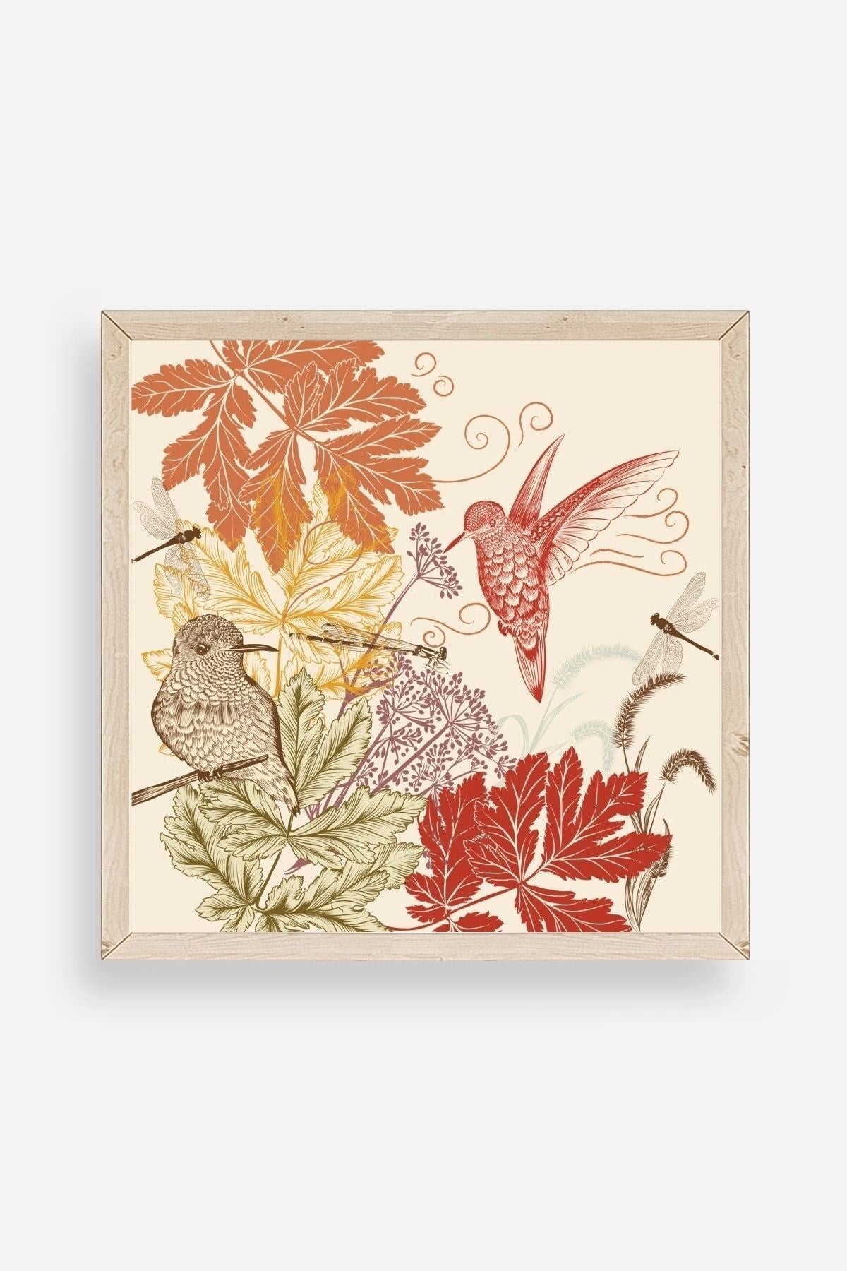 Çiçek Ahşap Çerçeveli Tablo 23 x 23