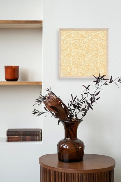 Yaprak Ahşap Çerçeveli Tablo 50 x 50