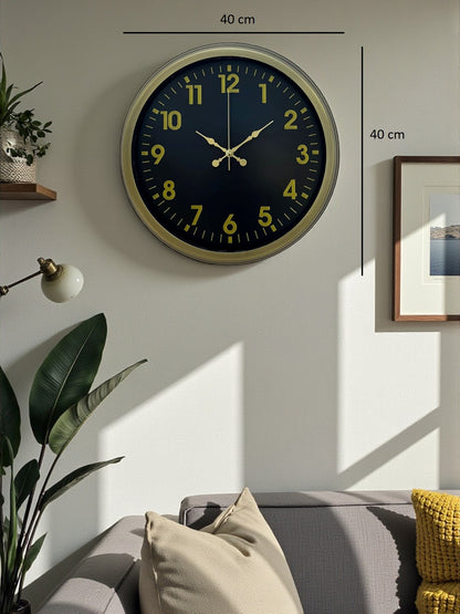 Zentime 40 Cm Metal Eskitme Klasik Duvar Saati