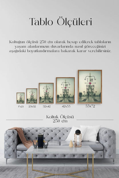 Motto Ahşap Çerçeveli Tablo 30 x 42