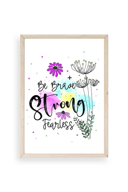 Motto Ahşap Çerçeveli Tablo 50 x 70