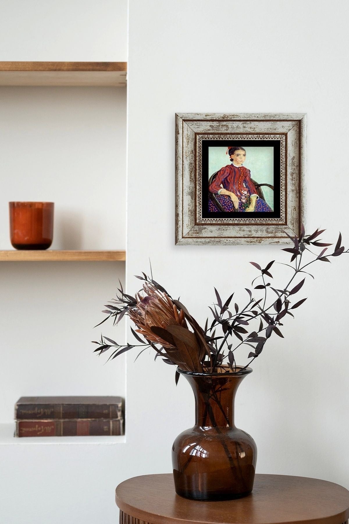 Van Gogh Çerçeveli Taş Tablo 20 cm