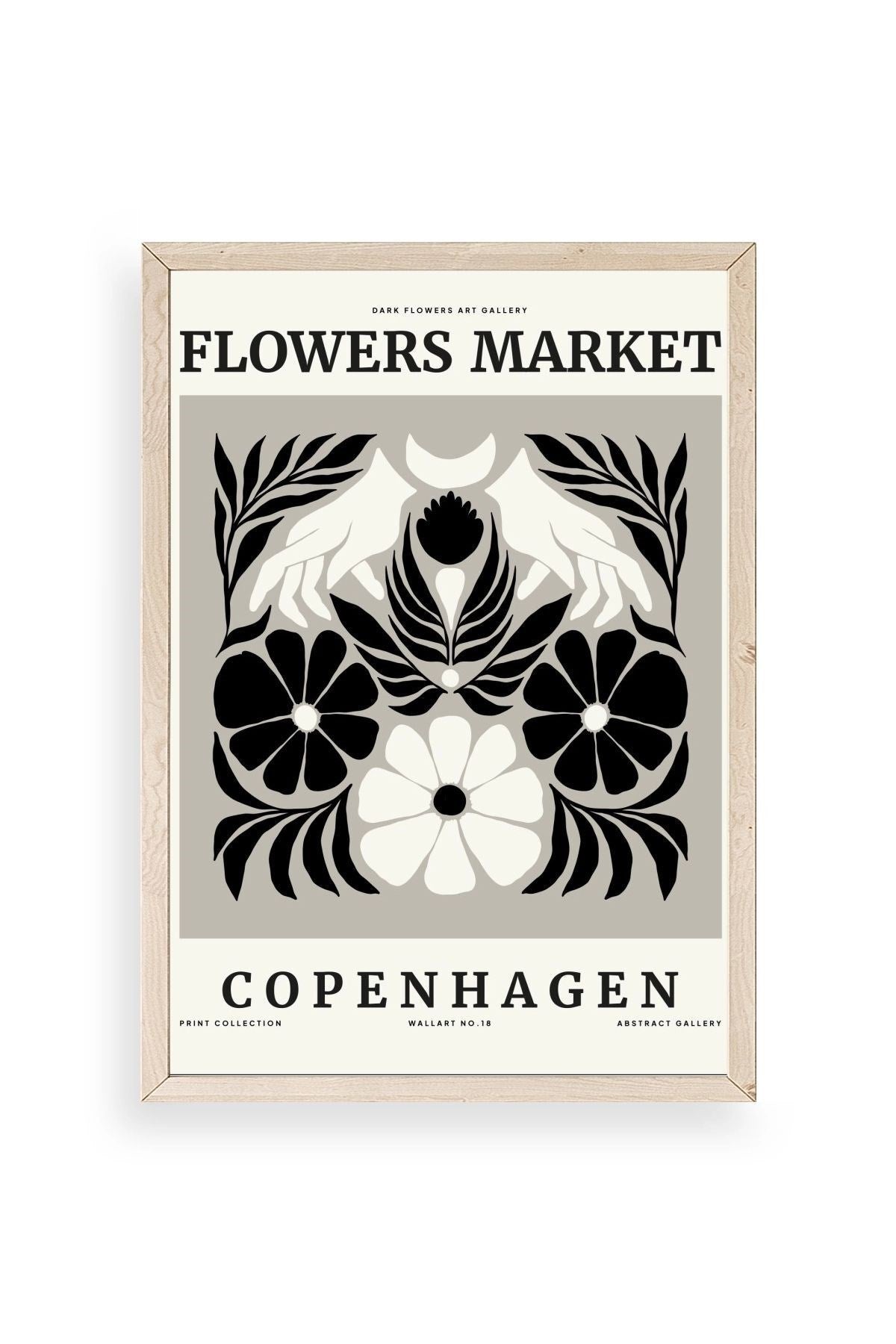 Çiçek Ahşap Çerçeveli Tablo 50 x 70