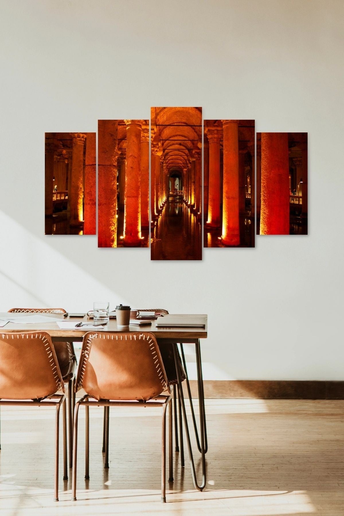 Ateşten Yollar 5 Parçalı Mdf Tablo 60 x 100