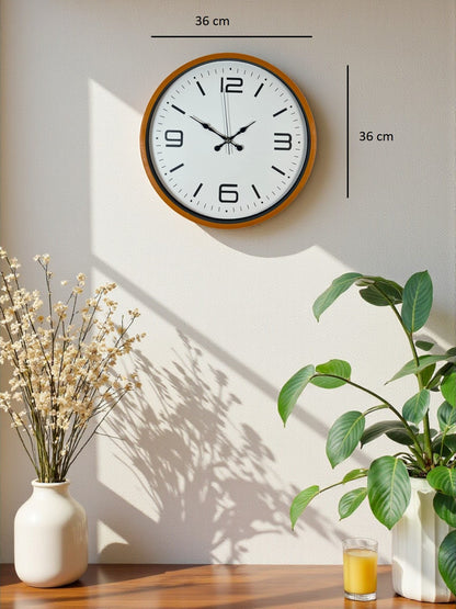 Zentime 36 Cm Turuncu Dekoratif Duvar Saati