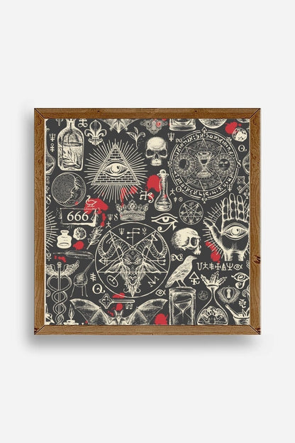 666 Ahşap Çerçeveli Tablo 23 x 23