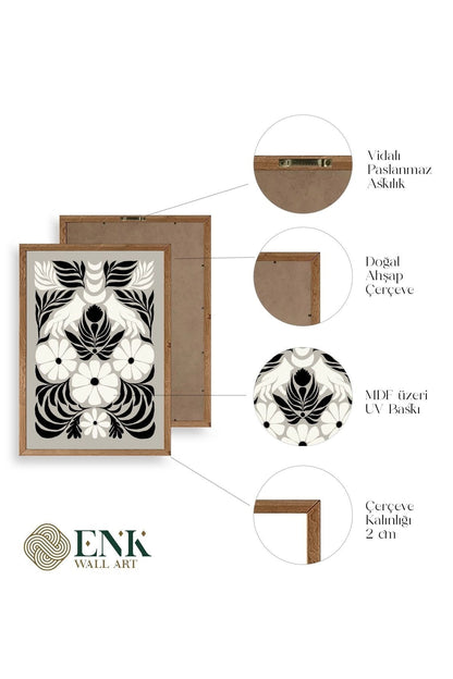 Çiçek Ahşap Çerçeveli Tablo 23 x 30