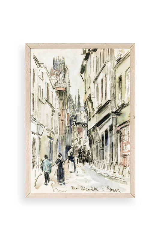 Rue Damitte Ahşap Çerçeveli Tablo 17 x 23