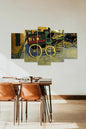 At Arabası Retro 5 Parçalı Mdf Tablo 60 x 100